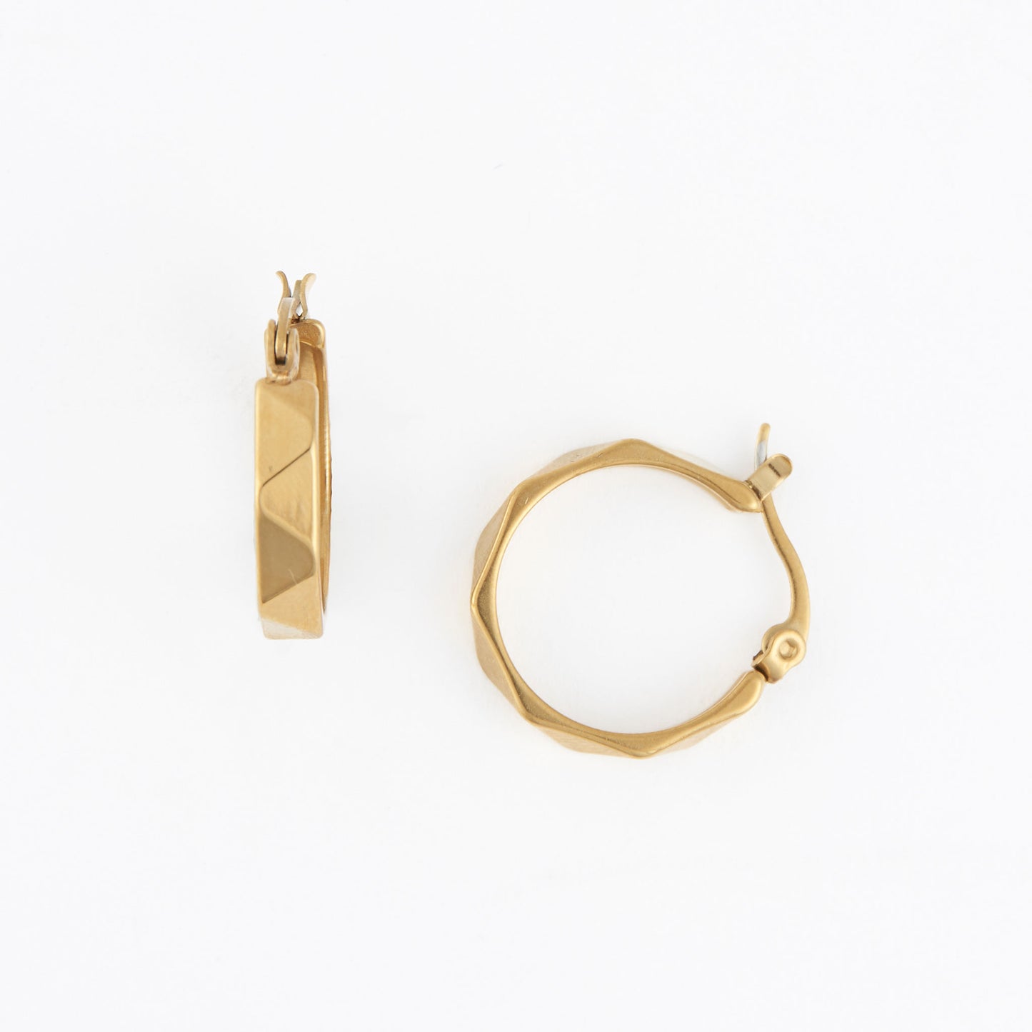 Gold Geometric Hoop