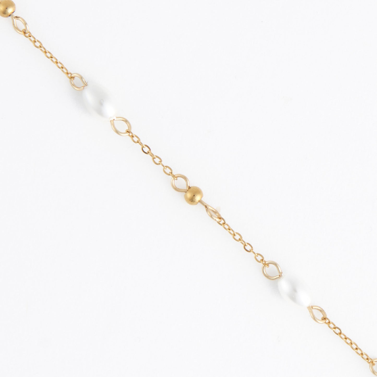 Pearl and Bead Gold Necklace