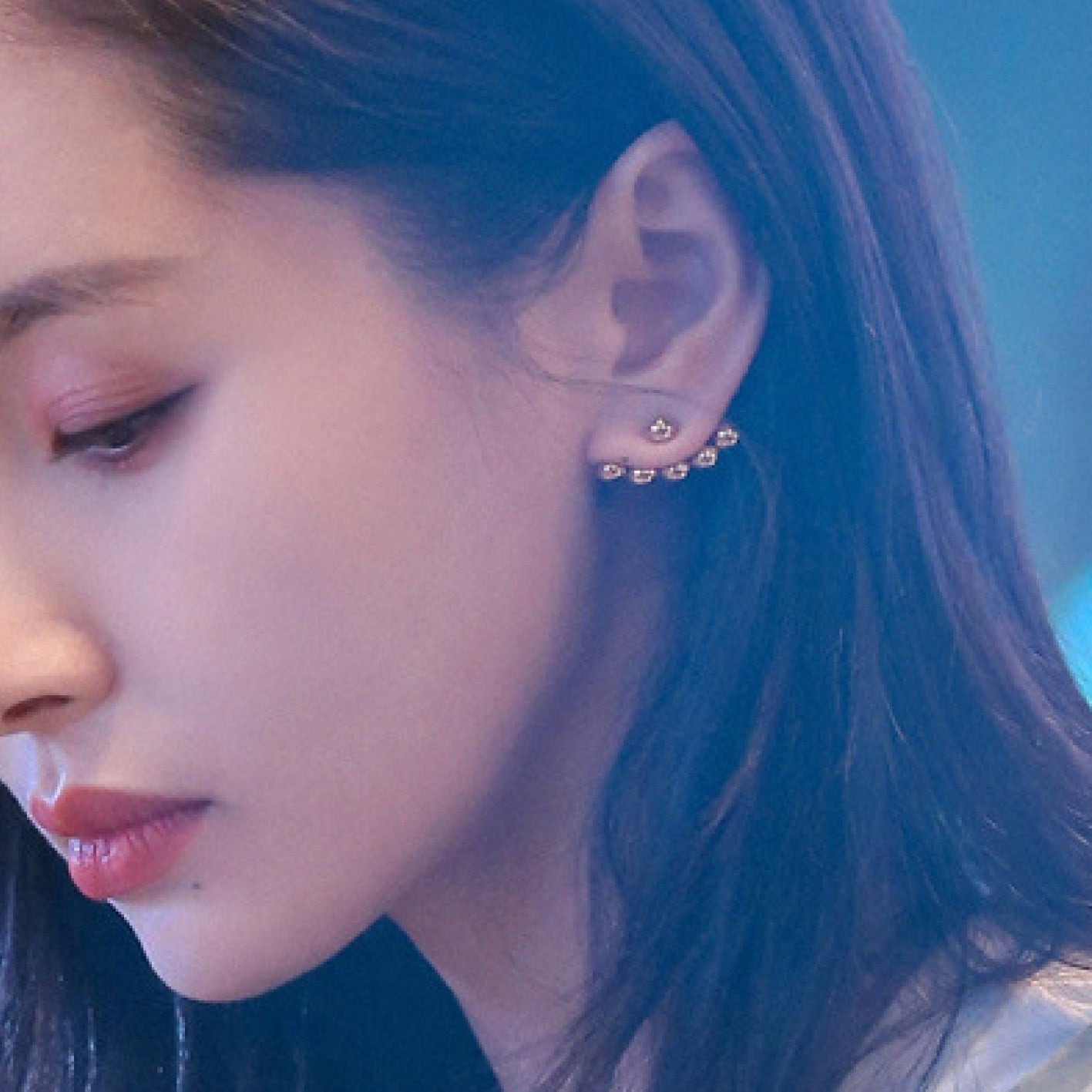 Gold Studed Huggie Style Earring