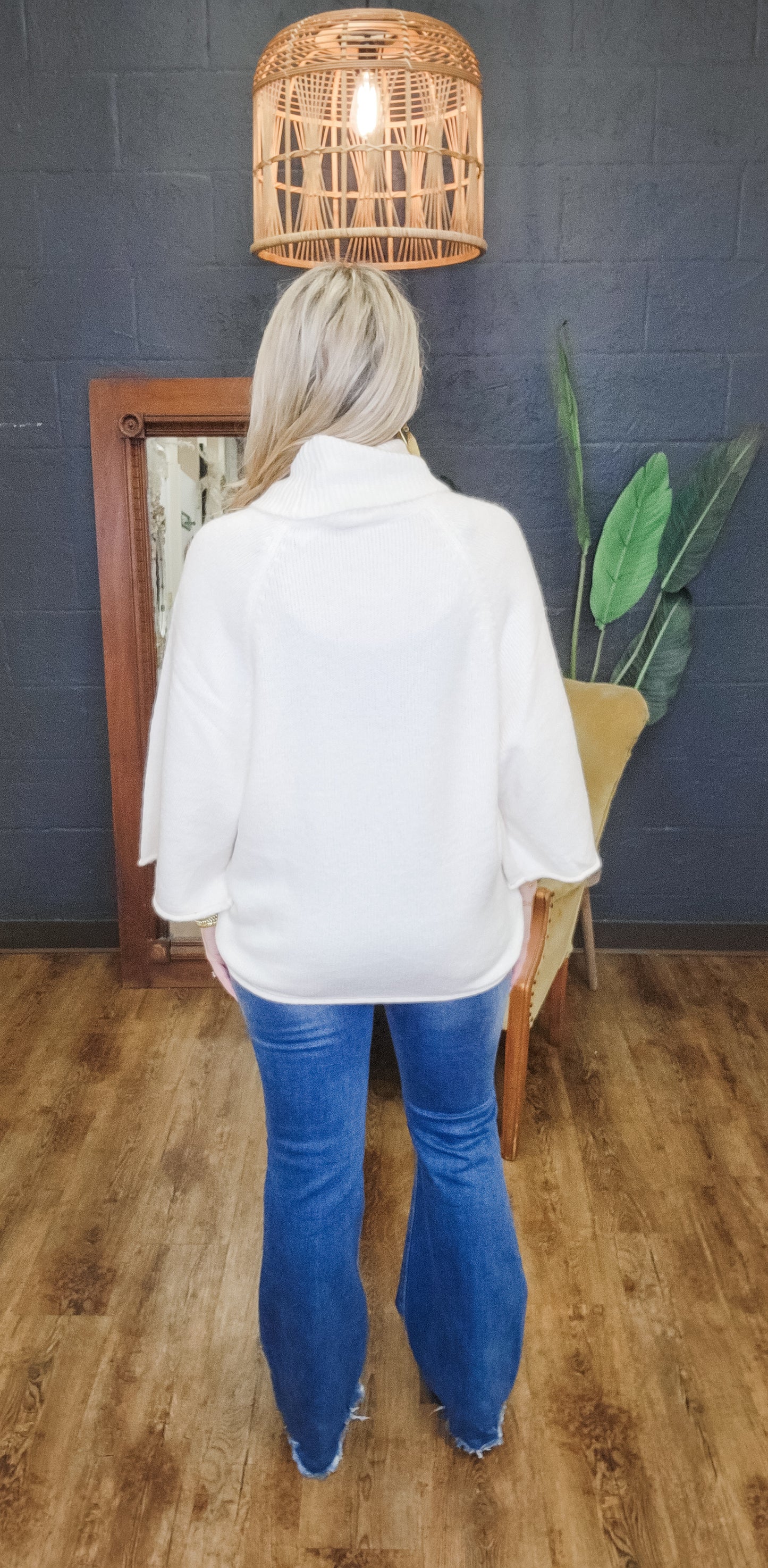On My Way Ivory Turtleneck Sweater (Small to 3X)