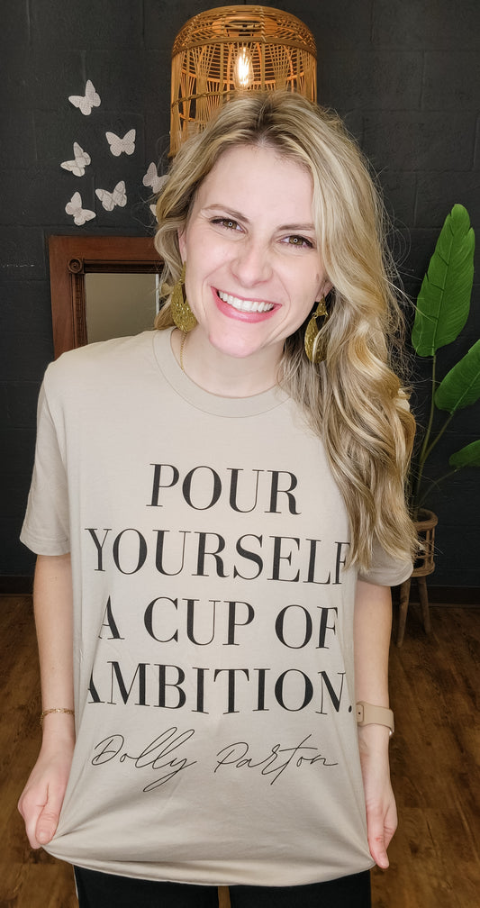 Sand Cup of Ambition Oversized Graphic Tee (Small to 3XL)