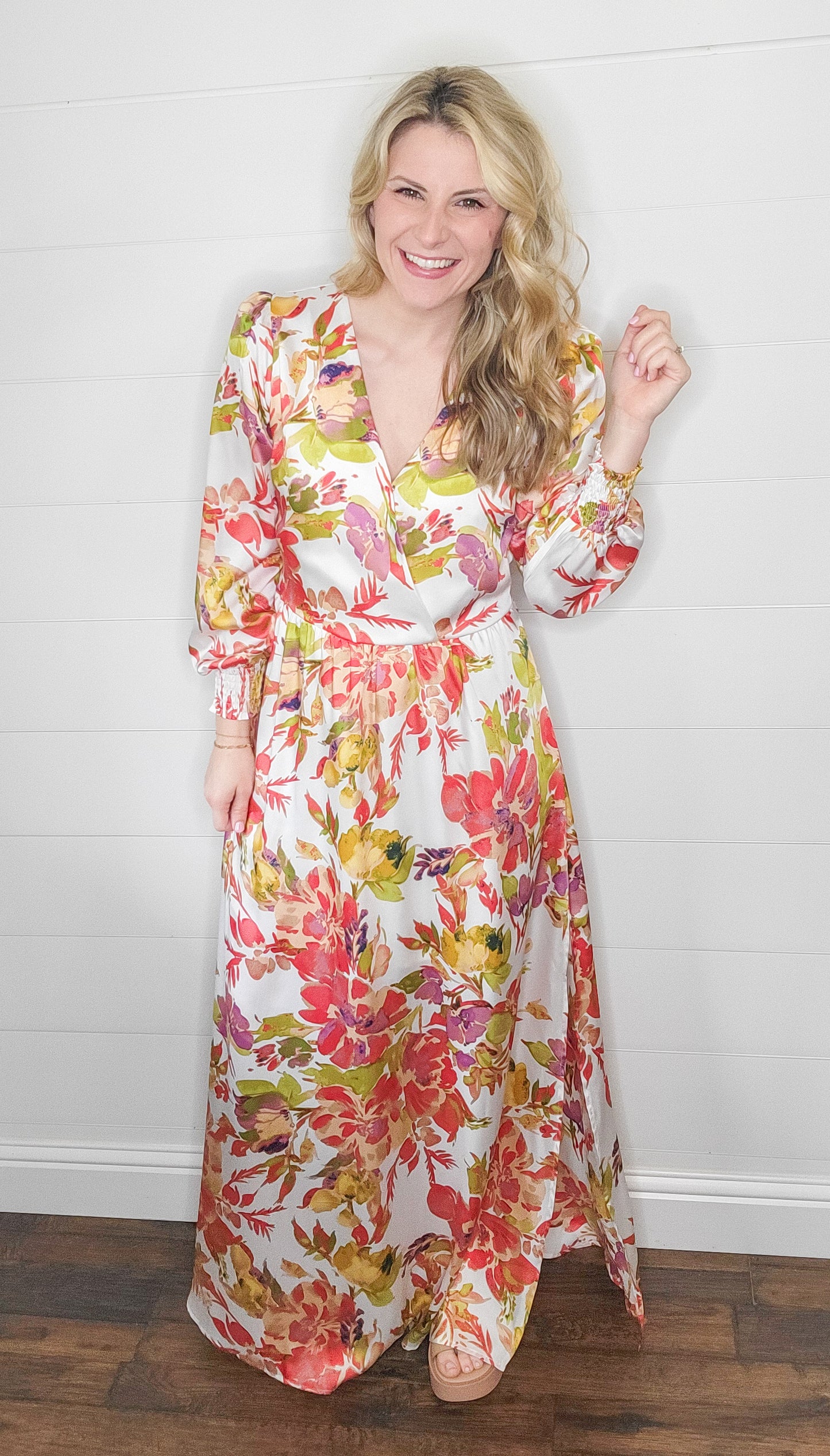 Power of Love Floral Printed Maxi Dress (Small to Large)