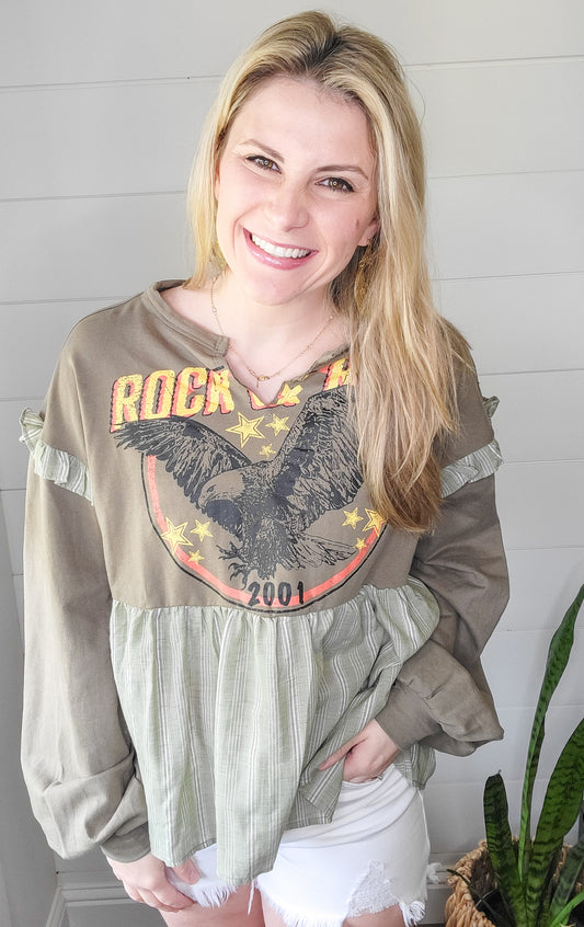 Rock-n-Roll Long Sleeve Top (Small to Large)