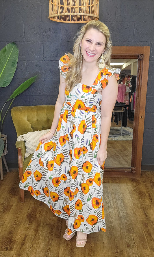Fields of Poppy Sundress (Small to Large)