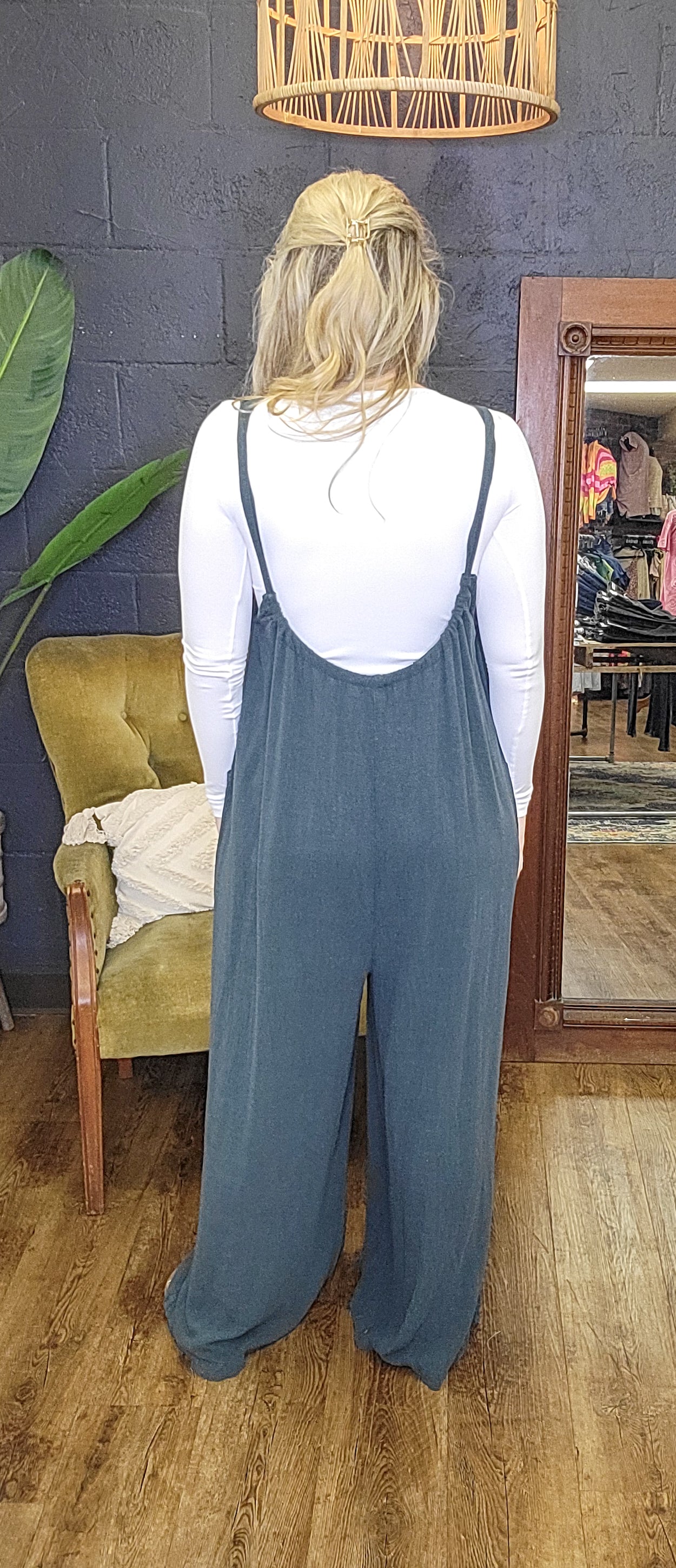 The Lucky One Wide Leg Jumpsuit (Small to Large)