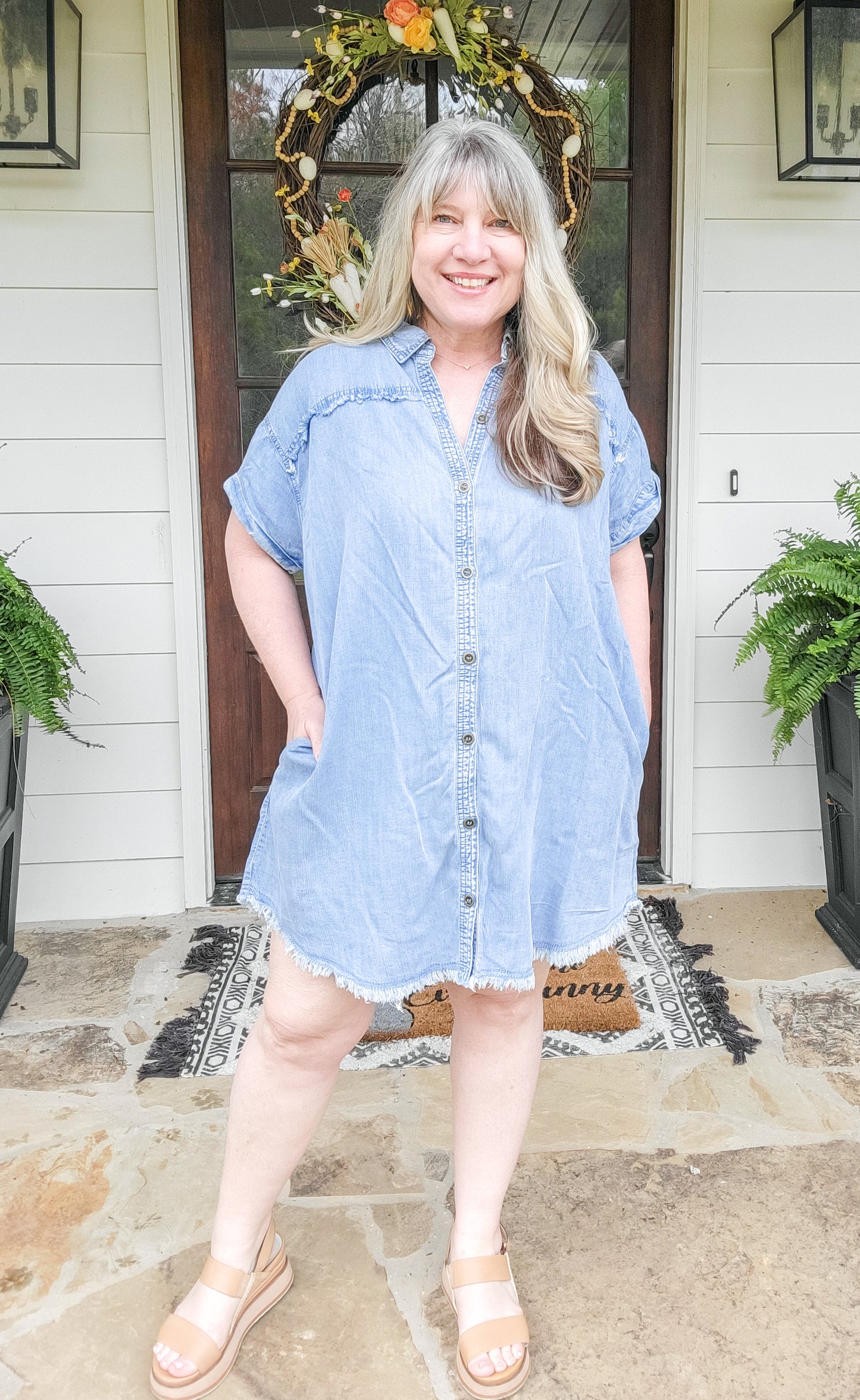 Simply the Best Denim Dress 2 Colors (1X to 3X)