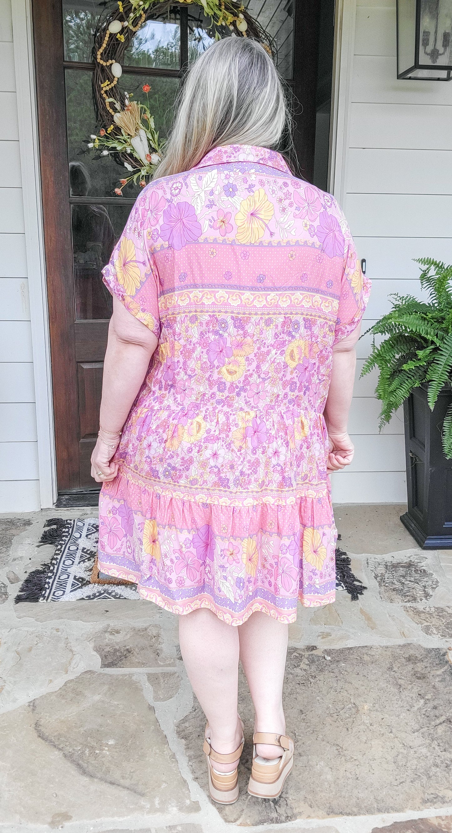 Dreaming of Spring Floral Print Dress (XL to 2X)
