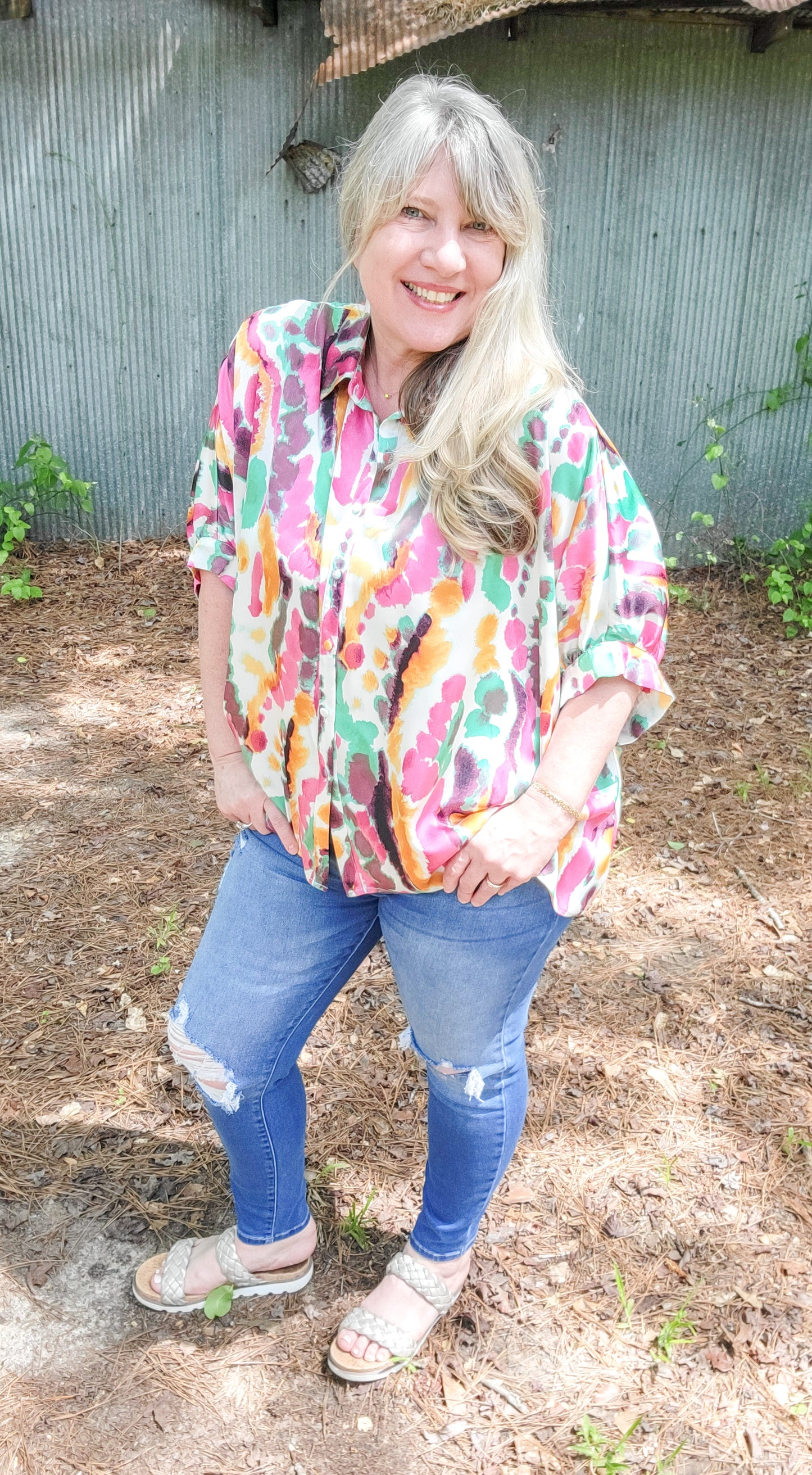 Eyes Wide Open Tie Dye Top (Small to Large)