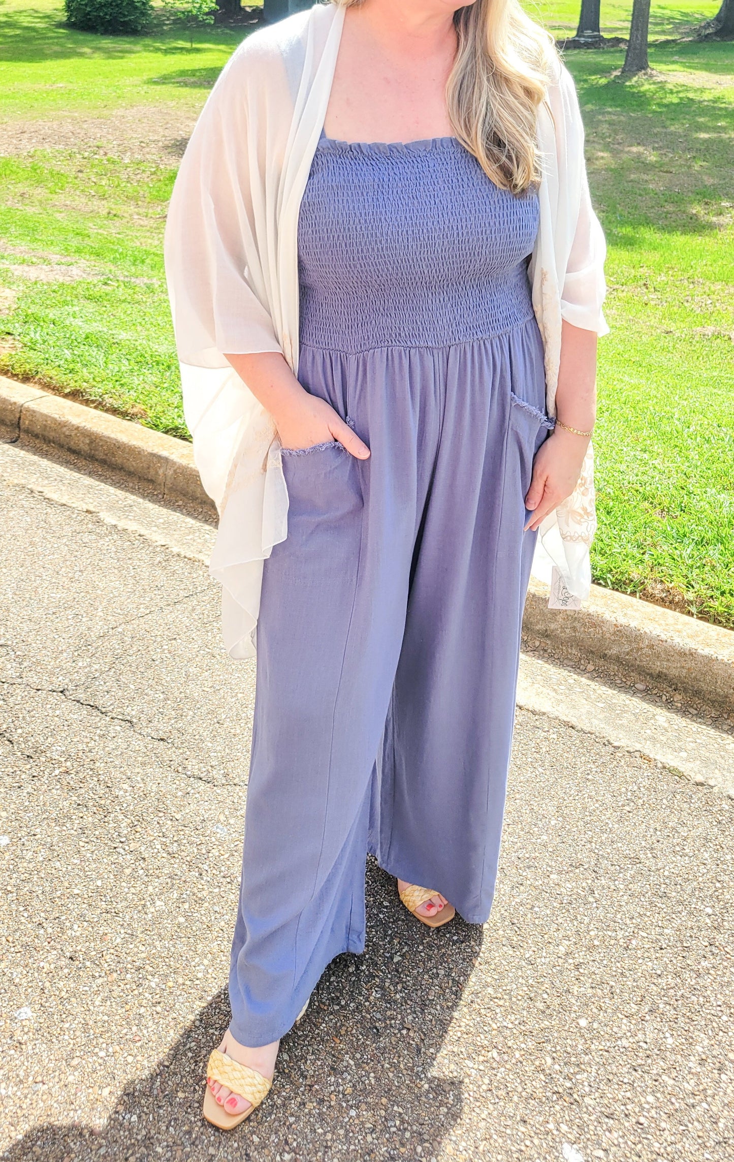 The Fortnight Linen Jumpsuit (XL to 2X)