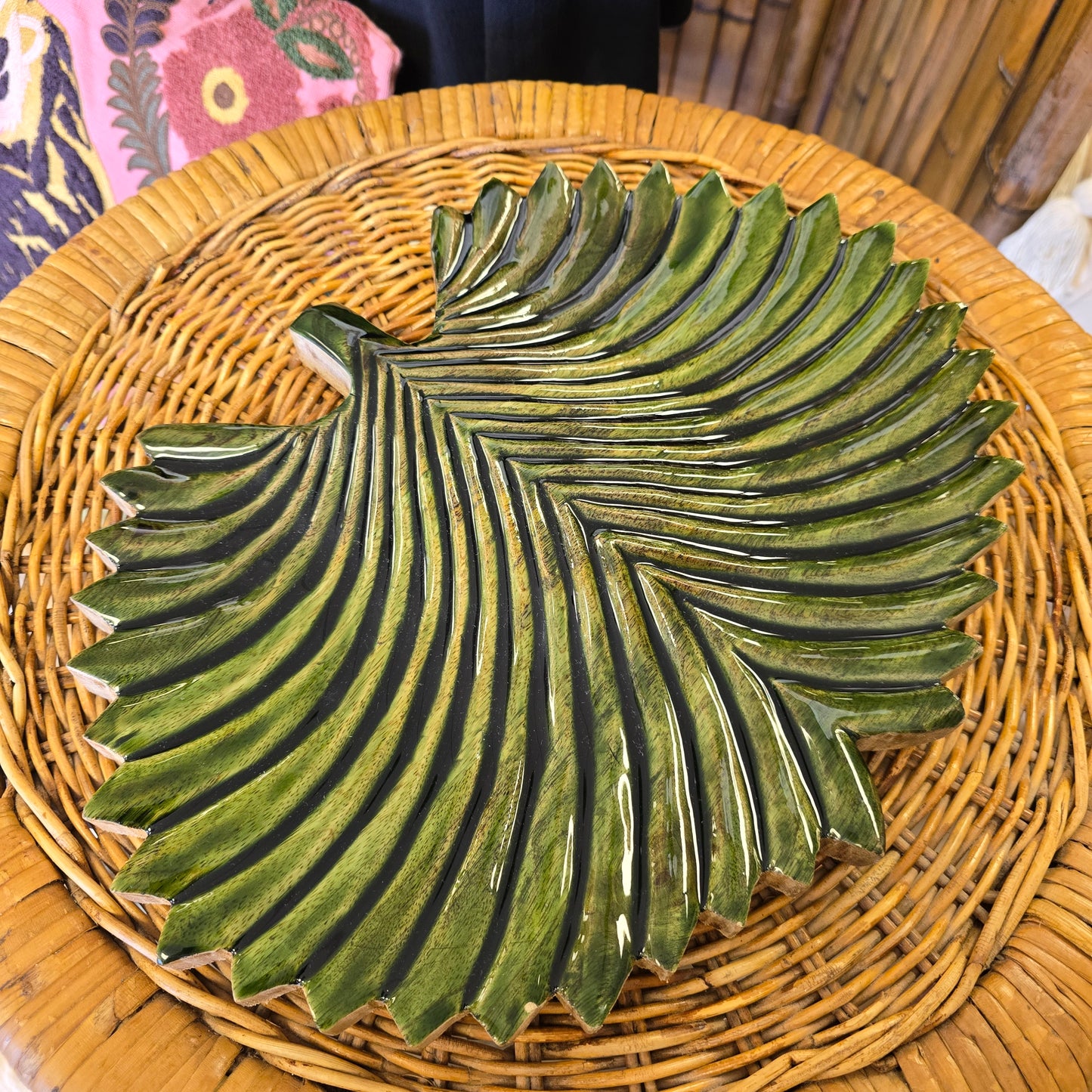 Wooden Palm Frond Tray
