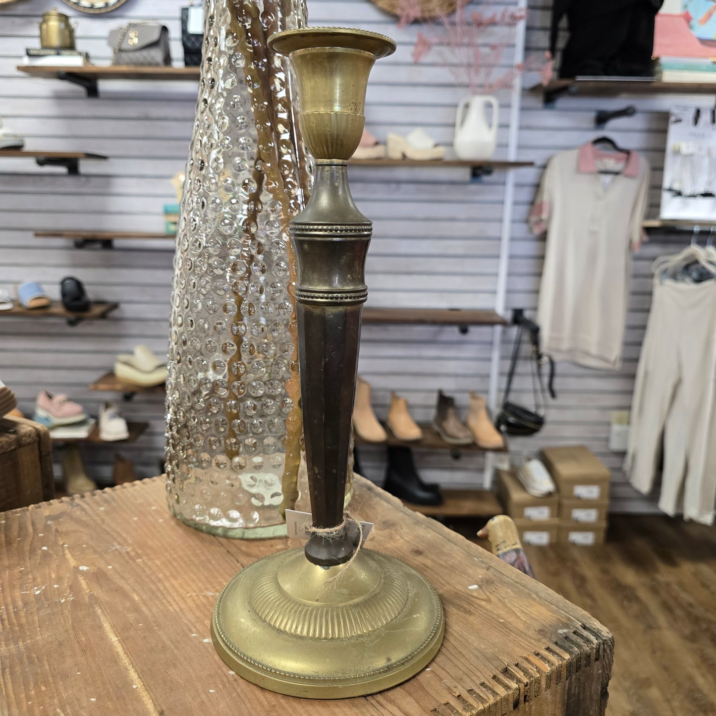 Vintage Brass Andrea by Sadek Candle Holder