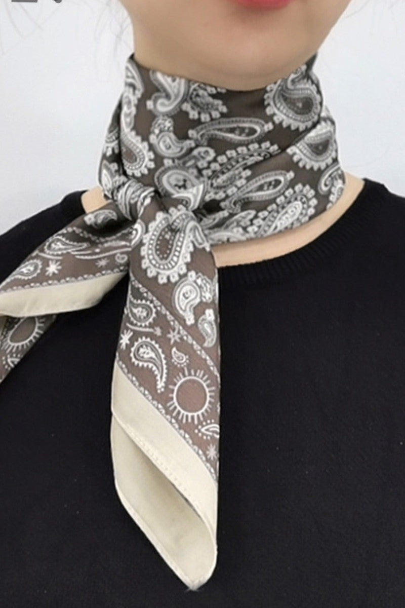 Paisley Print Shawl Neckerchief Square Scarf (Multiple Colors)