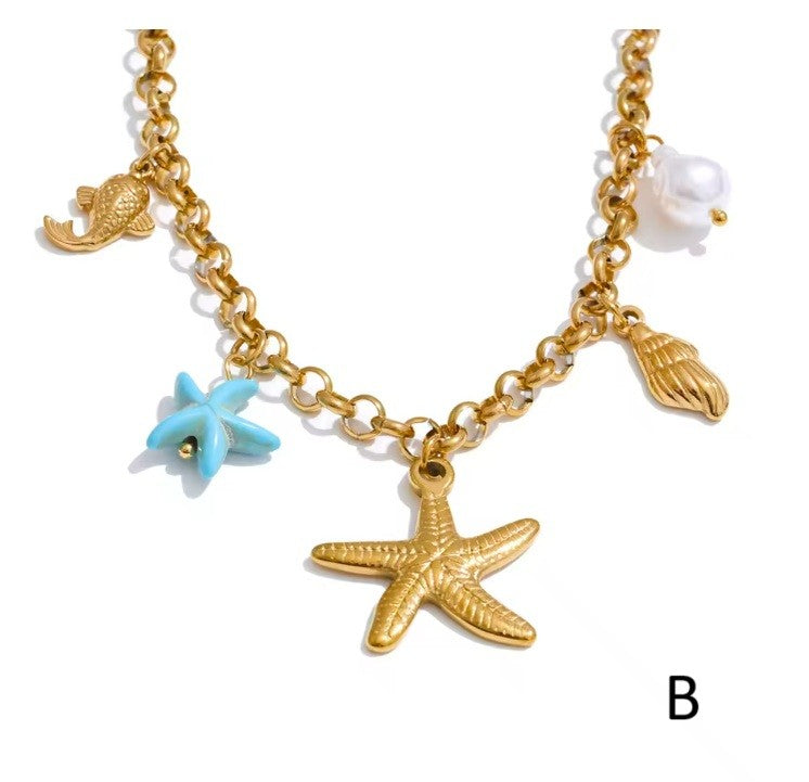 Sea Shell Charm Necklace