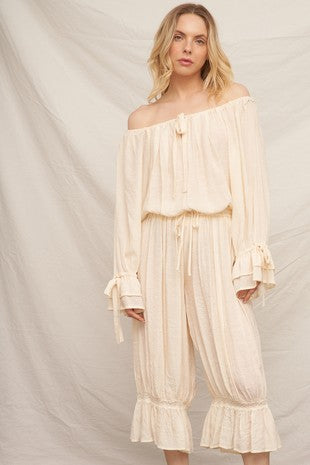 Lollie Lace Trim Cropped Bloomer Pant