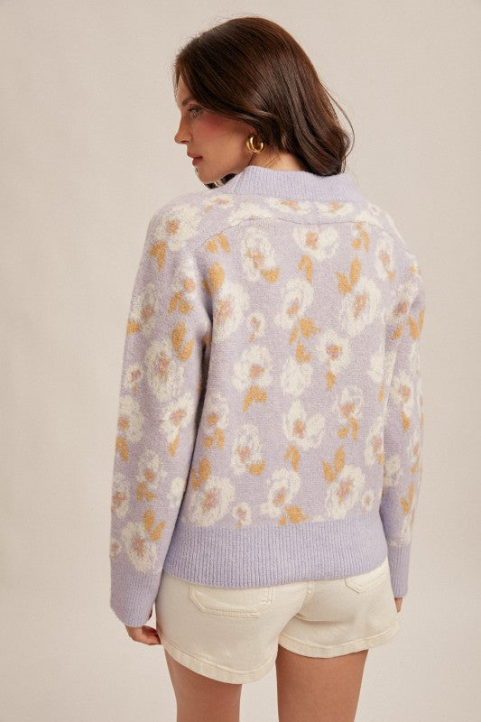 Soft Spring Flowers Sweater