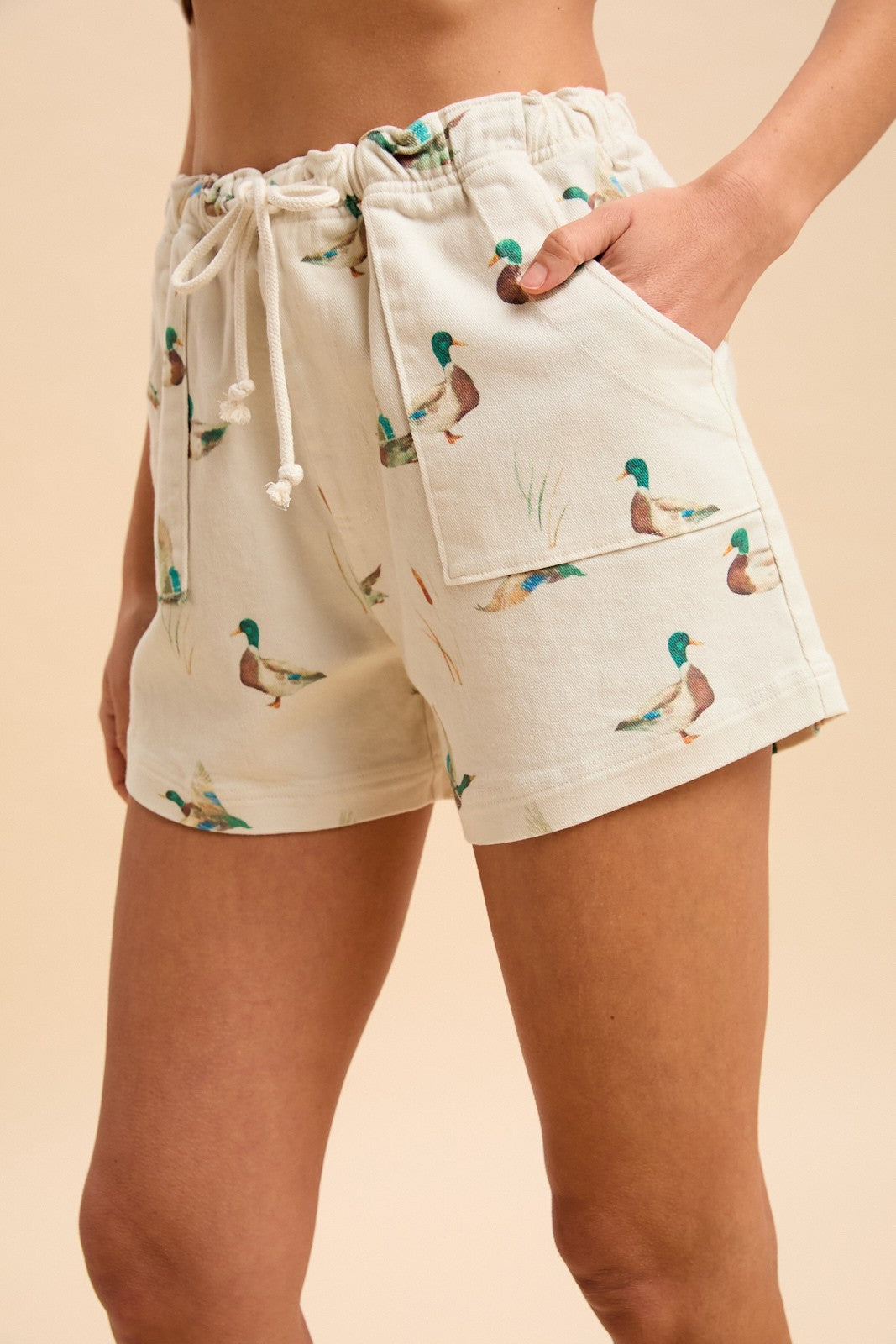 Miss Mallard Drawstring Relaxed Fit Shorts (Small to XL)