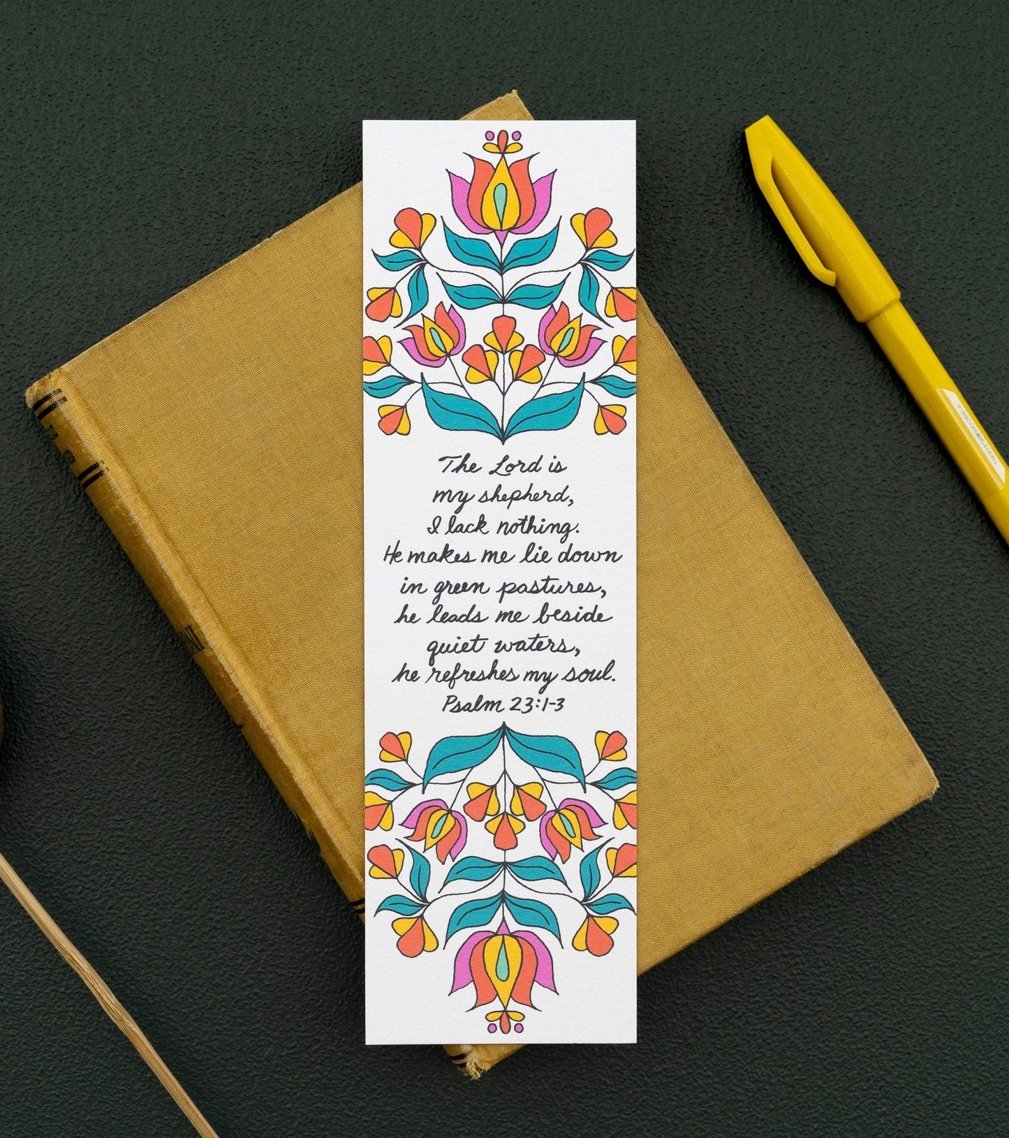 The Lord Is My Shepherd Psalm Bookmark — Psalm 23