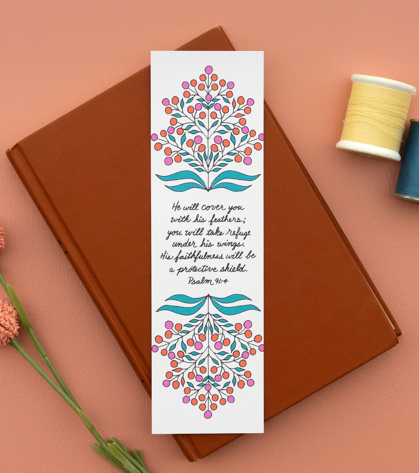 He Will Cover You Psalm Bookmark — Psalm 91