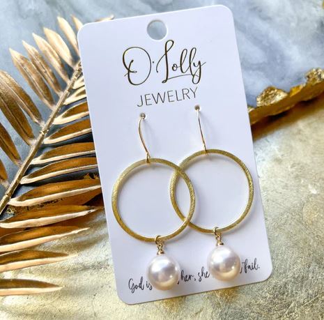 Carlie Pearly Earrings by O’Lolly Jewelry