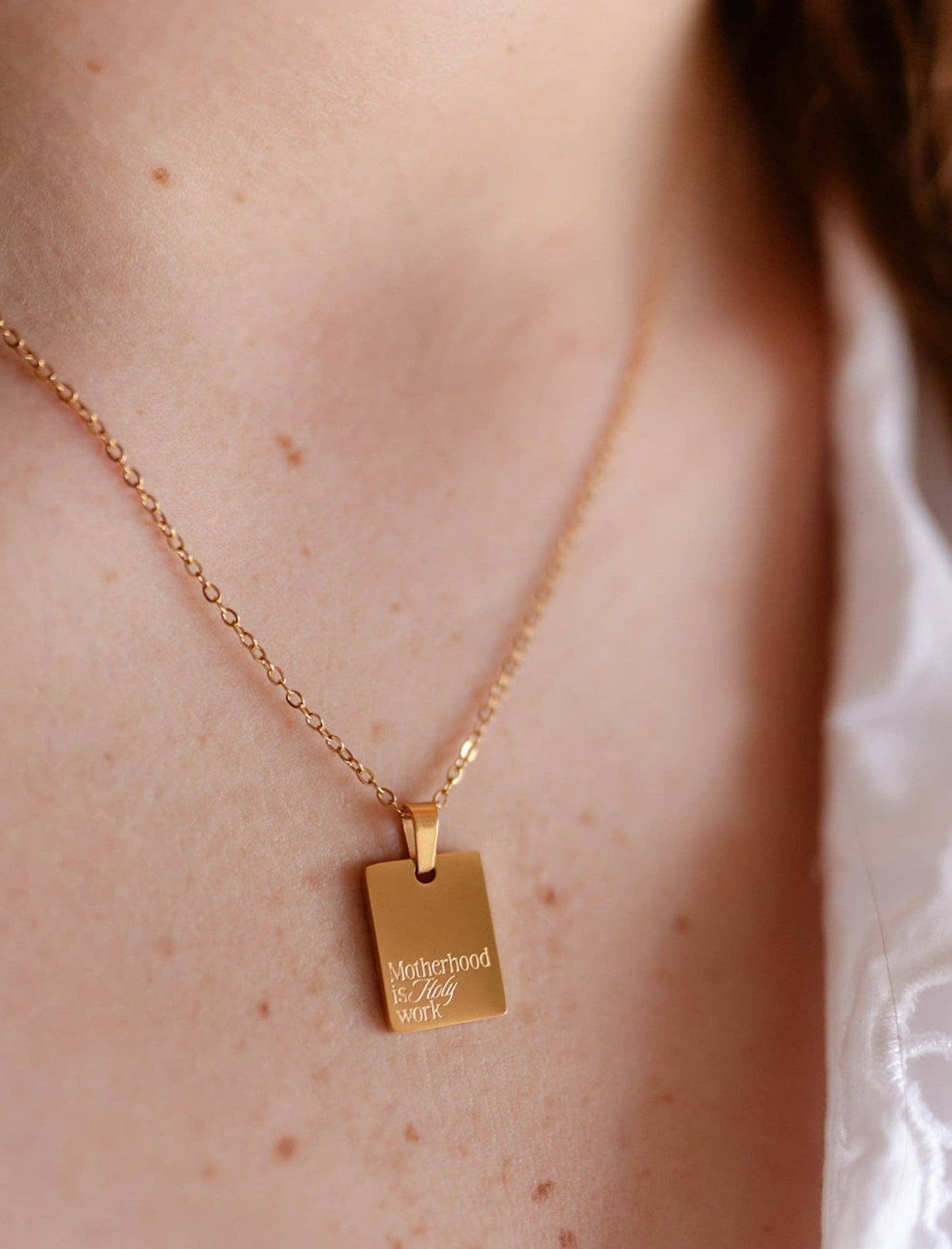 Necklace: Motherhood is Holy Work