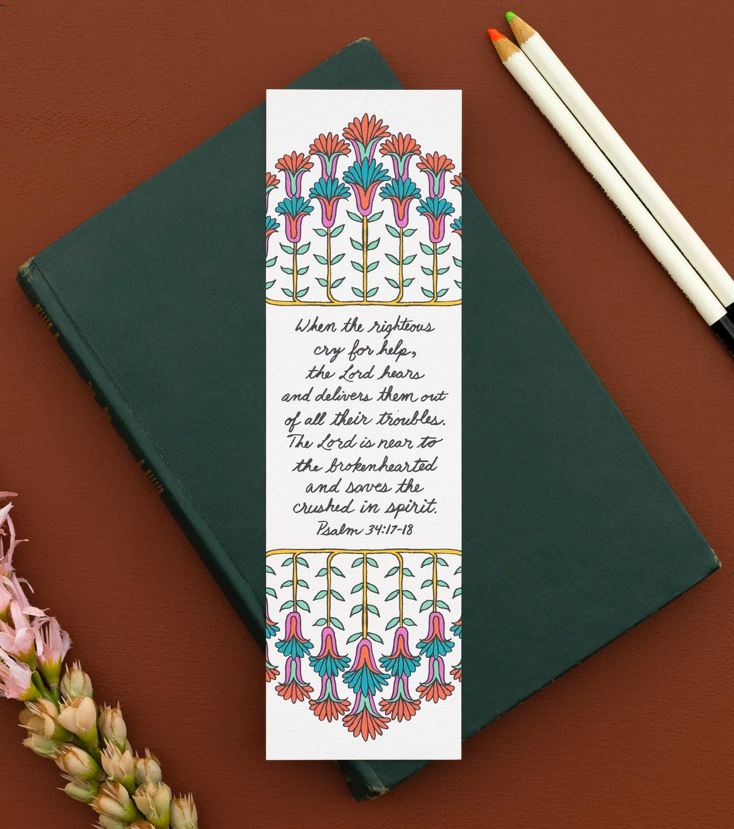 The Lord Is Near Psalm Bookmark — Psalm 34