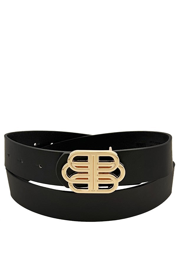 Art Deco Buckle Faux Leather Belt (multi-colored options)