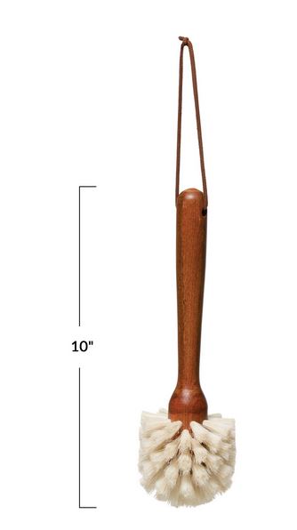 Beech Wood Dish Brush with Leather Tie