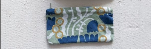 Cotton Printed Rectangle Zip Pouch