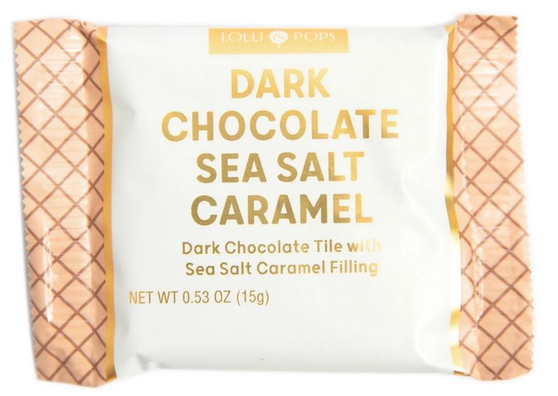 Lolli and Pops Dark Chocolate Sea Salt Caramel Tile