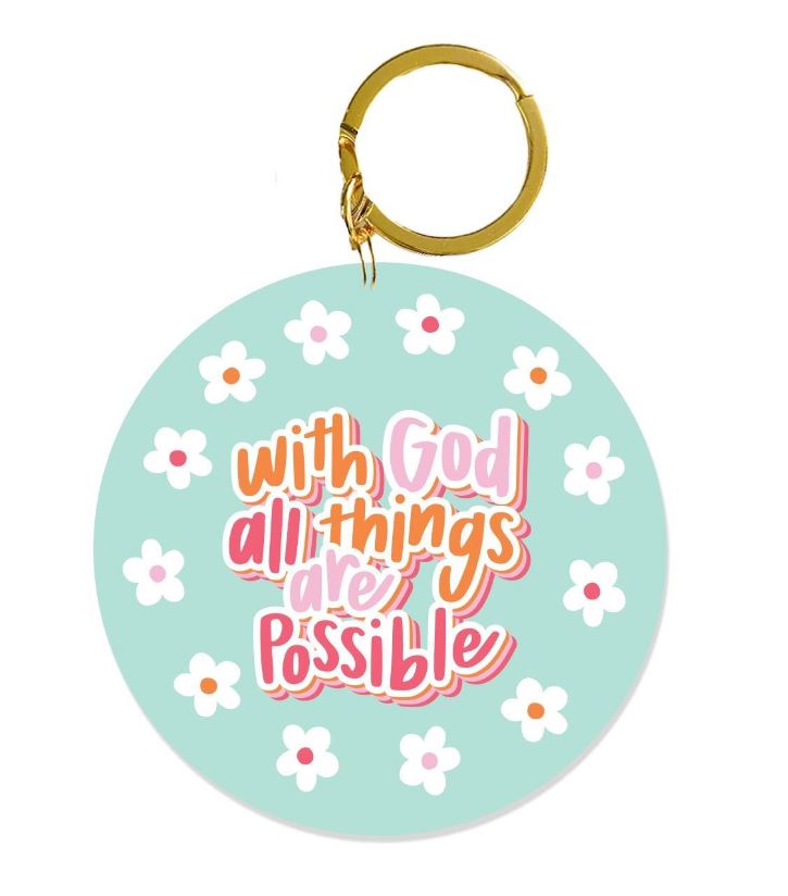 With God Acrylic Keychain