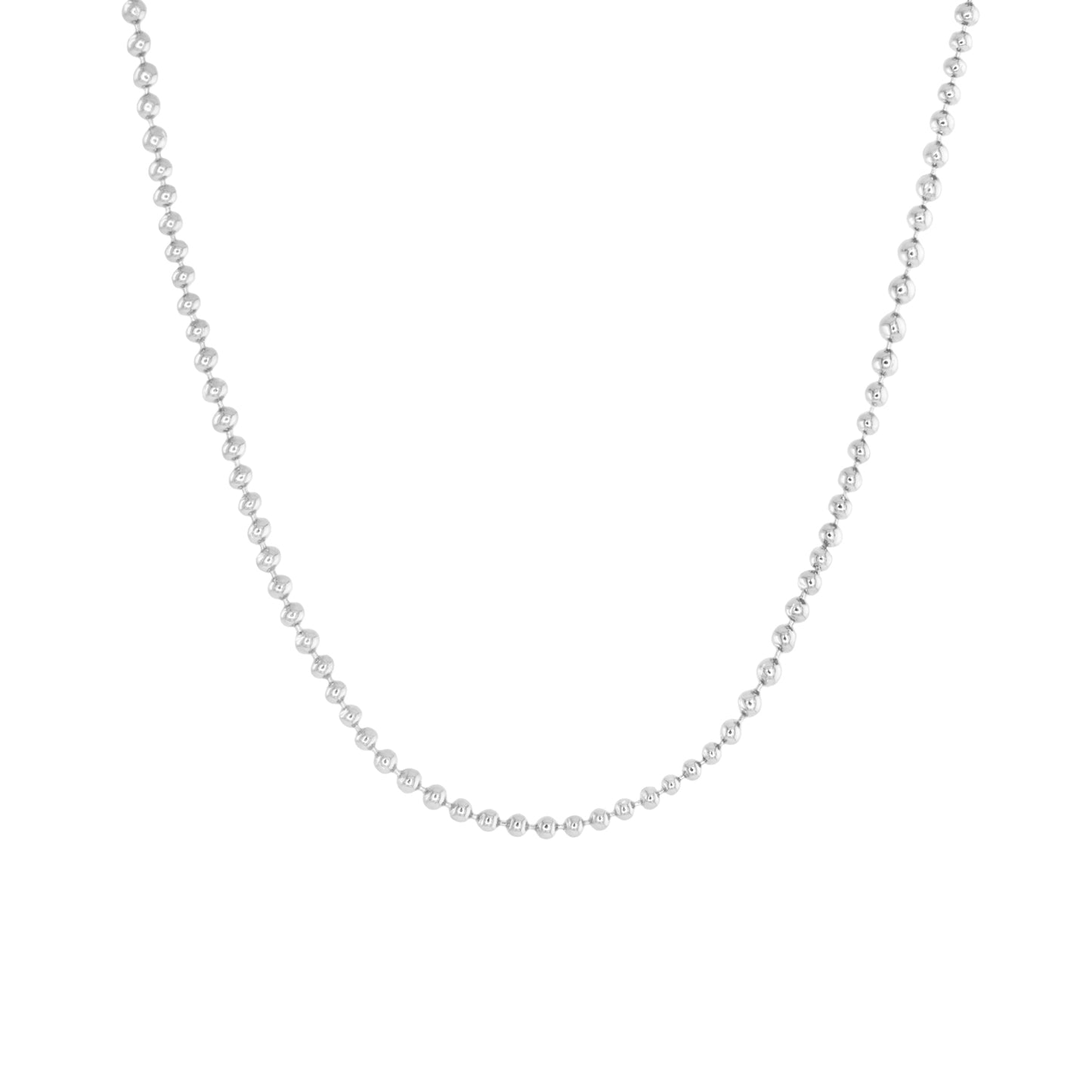 Silver Add A Charm Beaded Chain Necklace
