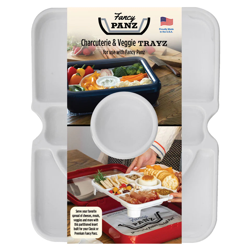 Fancy Panz Charcuterie Trayz Insert, White