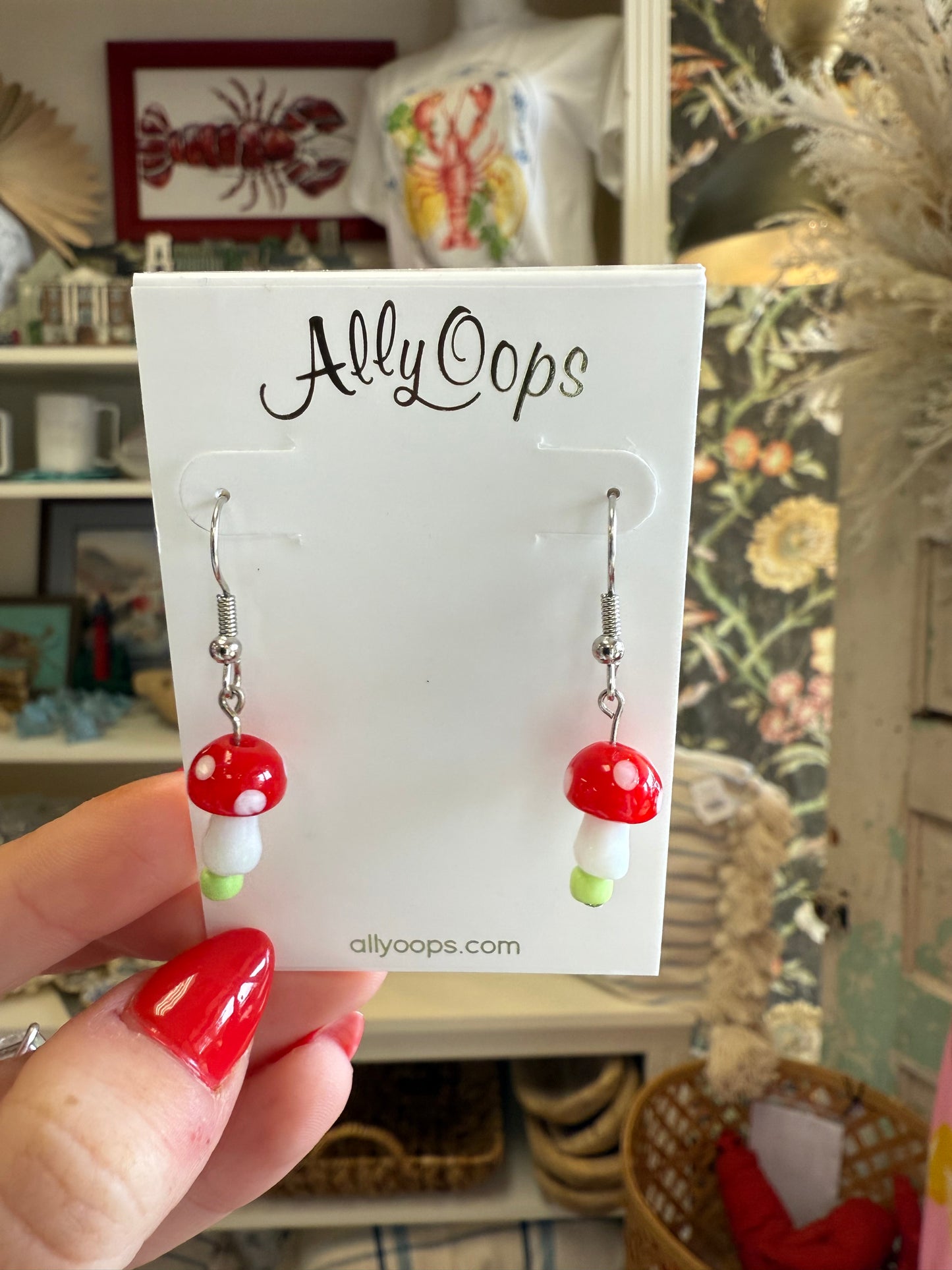 Mushroom Earrings (2 Sizes)