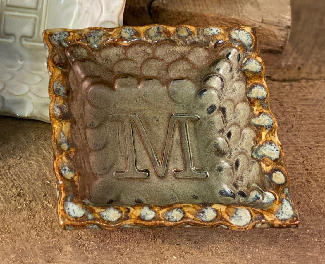 Monogram Trinket Dish (Mocha)