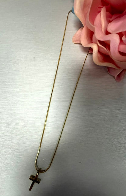 Waterproof Dainty Cross Charm Necklace