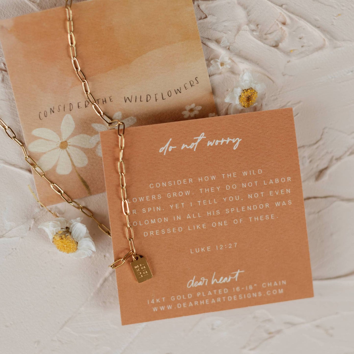 Do Not Worry Mini Tag Necklace w/ Gifting Card