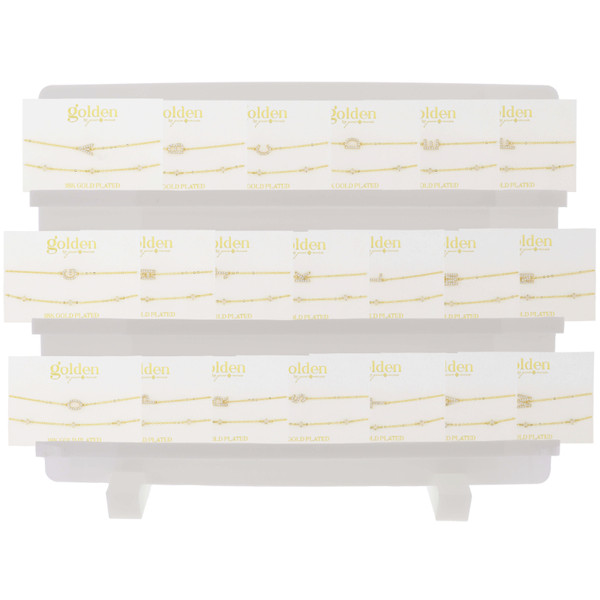 My Golden Hour 18k Gold Plated Initial Bracelet Set