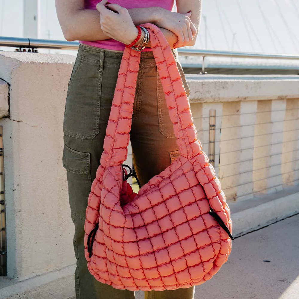 Betty Boho Oversized Quilted Puffer Tote Bag
