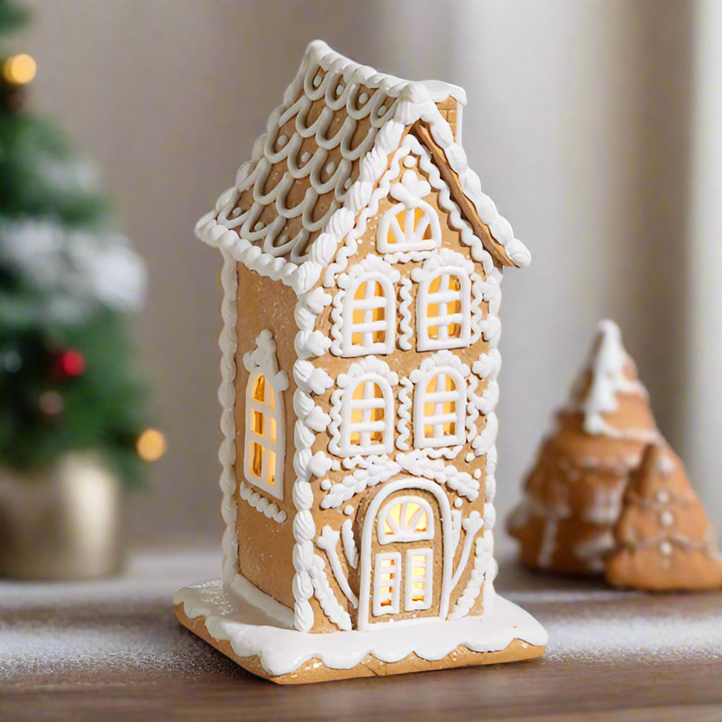 Light Up Gingerbread Town House