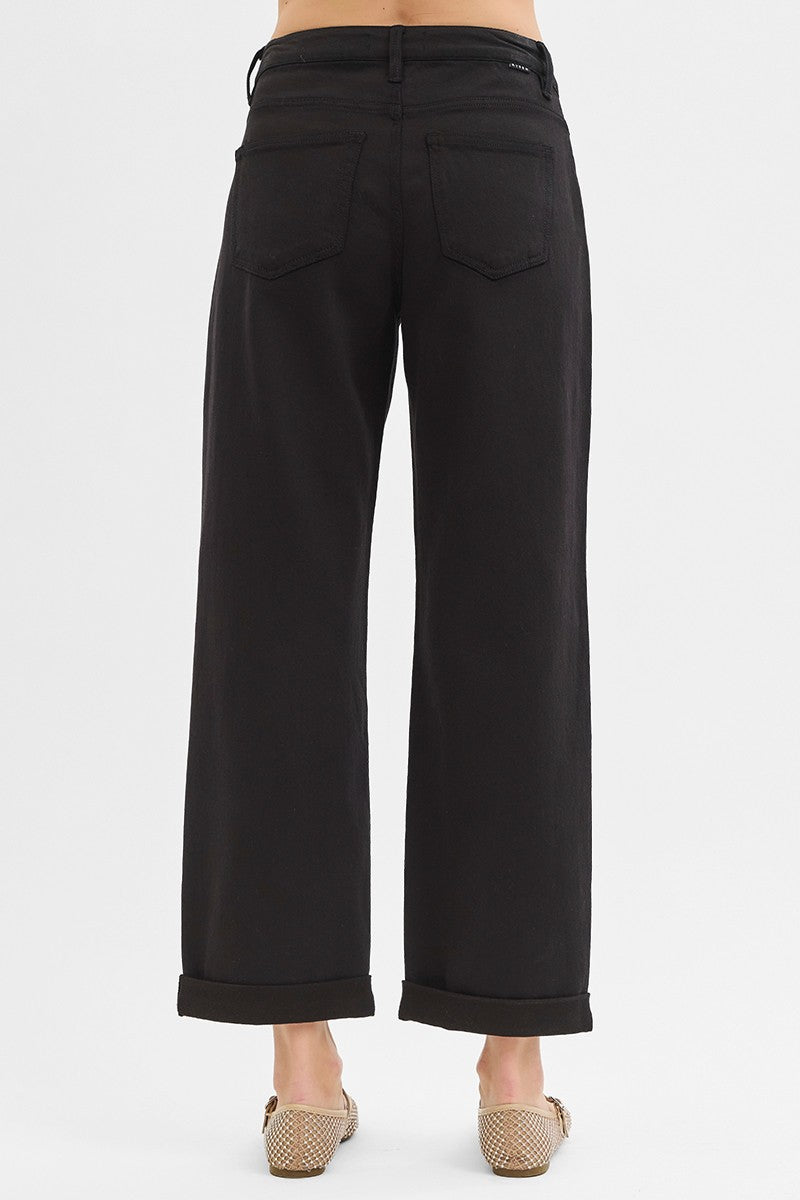 Night Sky Mid Rise Relaxed Barrel Pants