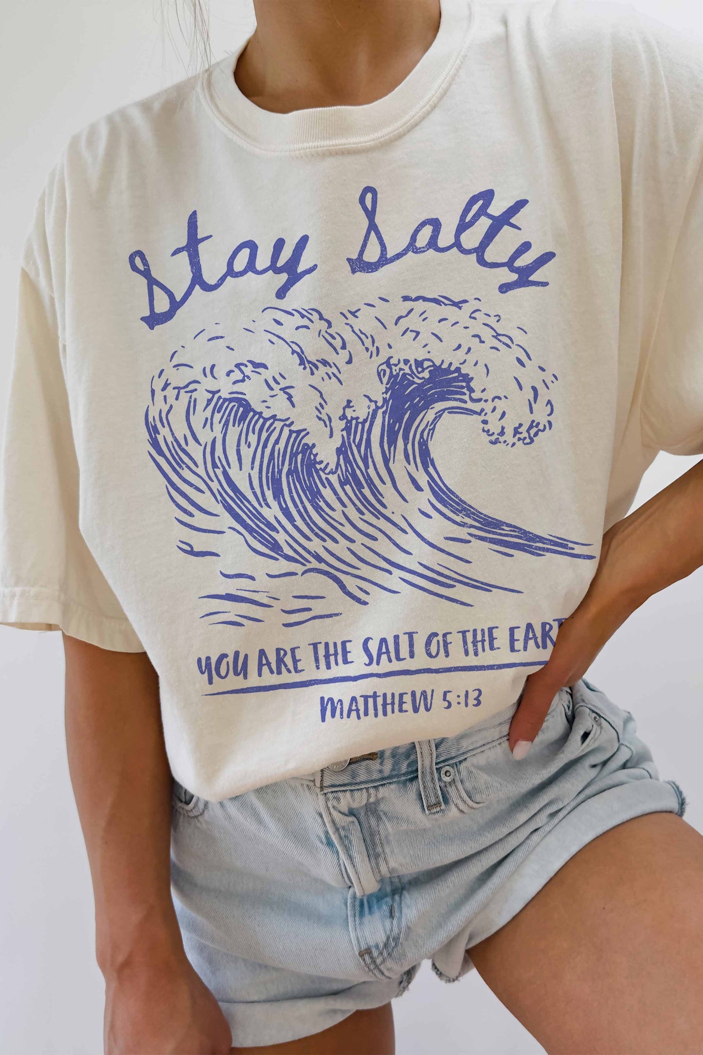 Stay Salty Oversized Graphic Tee