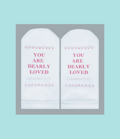 Standing on the Word Scripture Socks- You are Dearly Loved Col 3:12