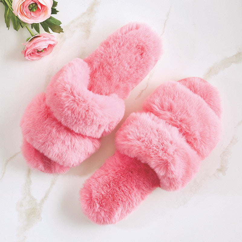 Pink Double Band Slippers