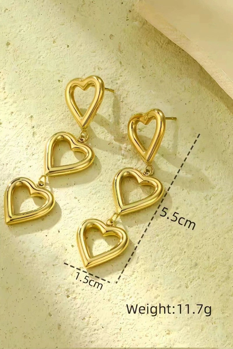 Triple Open Heart Dangle