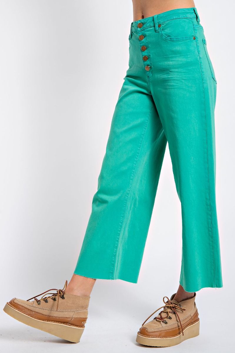 Up All Night Button Front Pants Multiple Colors (Small to Large)