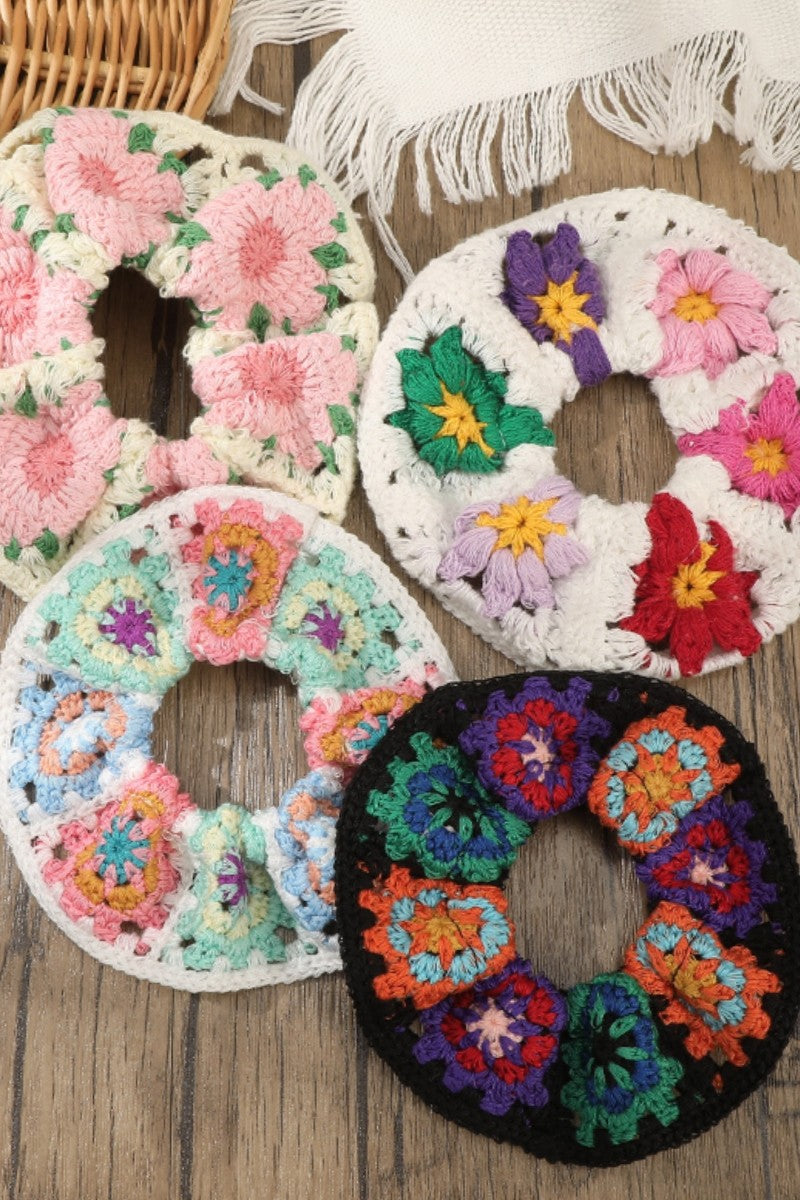 Granny Square Scrunchies (Multiple Colors Options)