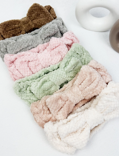 Waffle Texture Bow Spa (Mulitple Color Options)