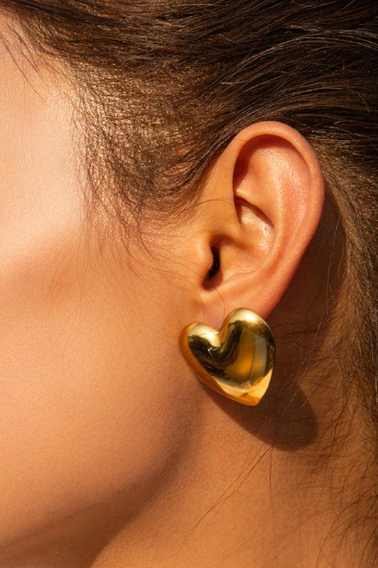 Lots of Love Heart Gold Plated Earrings