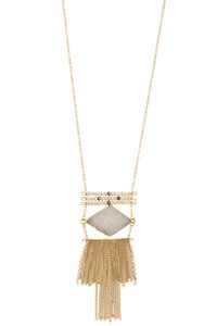 Pendant Necklace with Fringe Chain