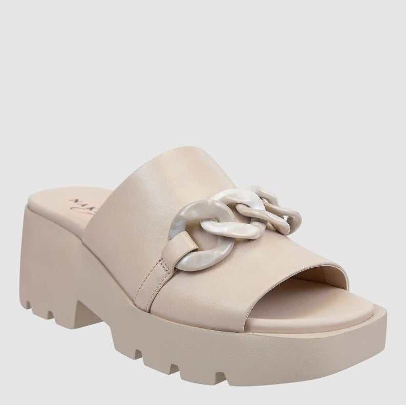 Naked Feet ISO Beige Platform Sandal